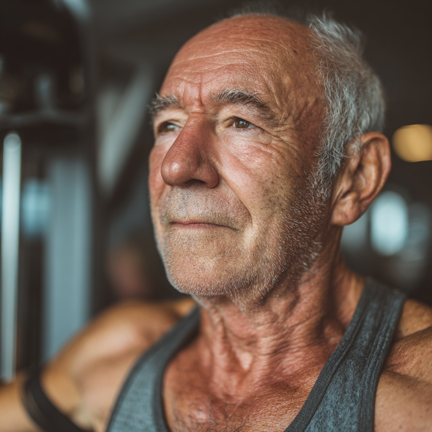 Активні літні люди займаються фітнесом